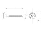 Šroub s plochou hlavou na imbus 17 mm 6x 40 mm Zn