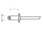 Nýt trhací 4 x 16 mm ocel