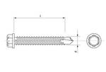 Šroub do plechu samovrtný se šestihrannou hlavou – 4,8 × 80 mm ZB