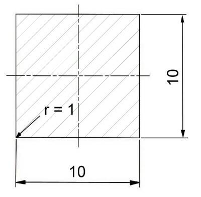 Čtvercová ocel plná 10 x 10 mm