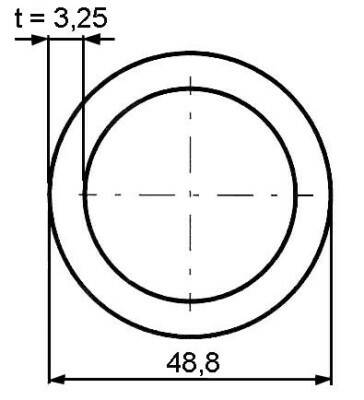 Trubka bezešvá 6/4" (48,80x3,25mm)