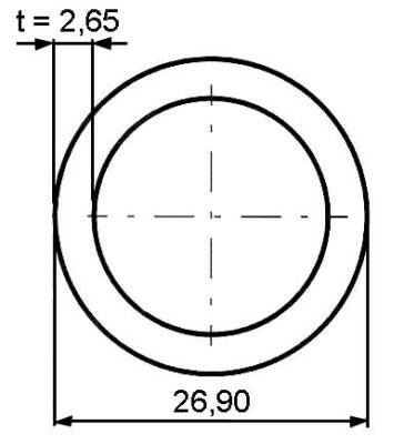 Trubka bezešvá 3/4" (26,90x2,65mm)