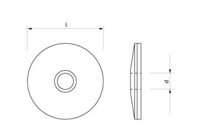 Podložka TEX ocel s PVC 7 x 25 mm