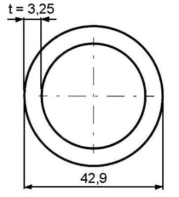 Trubka bezešvá 5/4" (42,90x3,25mm)