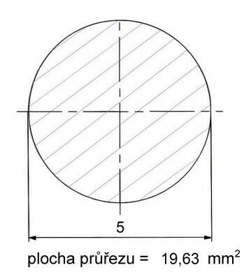 Kruhová ocel nerezová tažená 5 mm