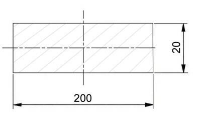 Plochá ocel široká 200 x 20 mm válcovaná