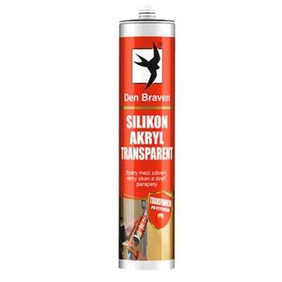 Silikon akrylový tmel Den Braven transparentní – 280 ml