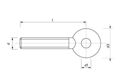 Oko M8 x 60 mm Chr Friulsider